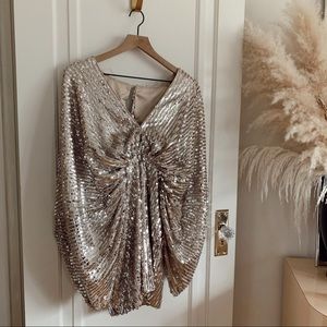 Free People Fame and Partners Sequin Dress NWOT